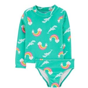 Toddler Girl 2 Piece Bathing Suit Rash Guard